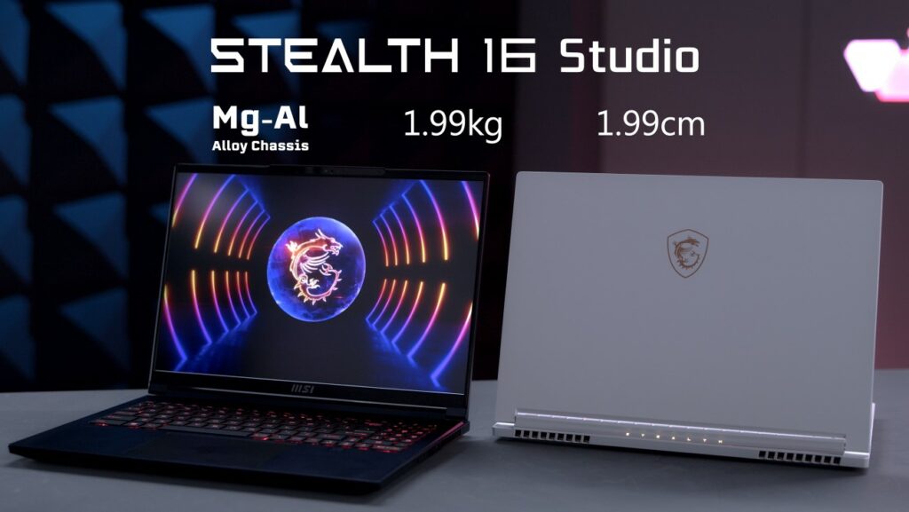 02 鎂鋁合金打造的Stealth 16 Studio，重量僅有1.99kg