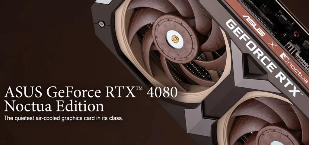 ASUS GeForce RTX 4080 Noctua Edition Graphics Card  7 gigapixel standard scale 2 00x Custom
