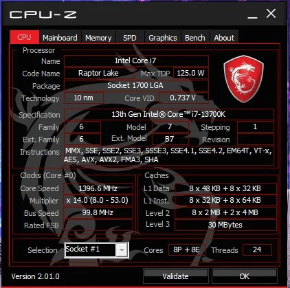 core i9 13900k showing as i7 13700k 1